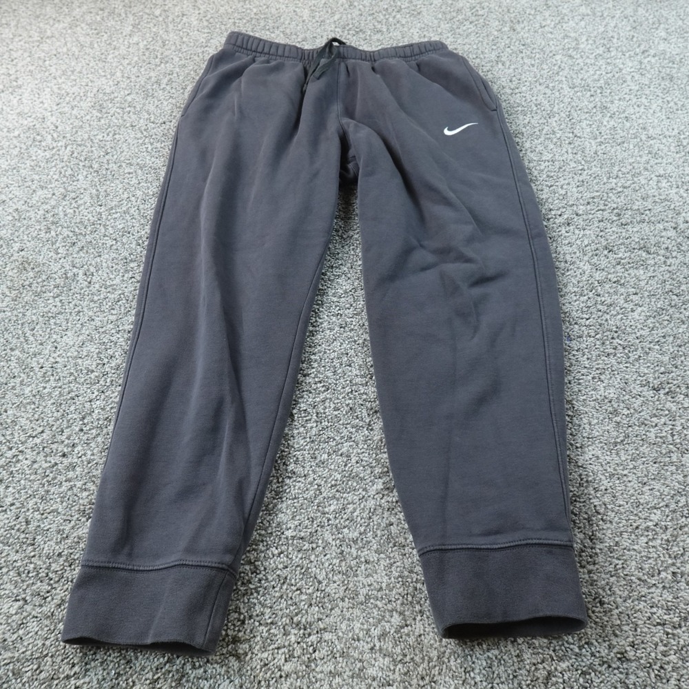 Nike Sweatpants Mens L Gray Fleece Jogger Drawstring Athletic Workout Gym Pants